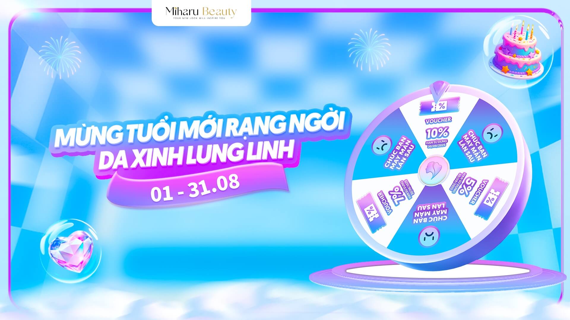 THÁNG 8 - MỪNG TUỔI MỚI RẠNG NGỜI - DA XINH LUNG LINH